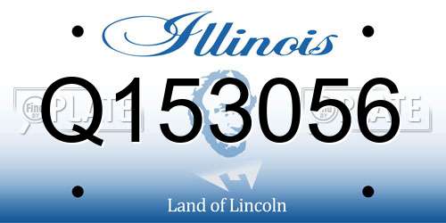 Q153056 Illinois License Plate