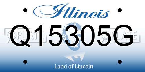 Q15305G Illinois License Plate