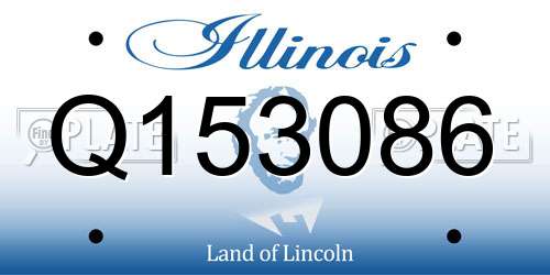Q153086 Illinois License Plate