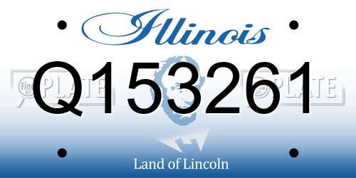 Q153261 Illinois License Plate