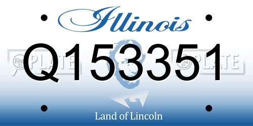 Q153351 Illinois License Plate