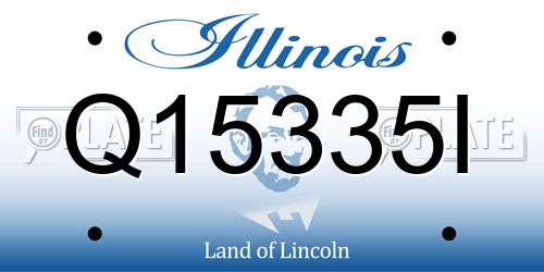 Q15335I Illinois License Plate