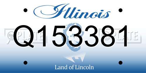 Q153381 Illinois License Plate
