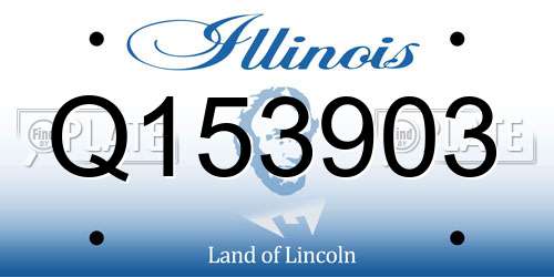 Q153903 Illinois License Plate