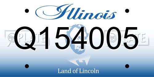 Q154005 Illinois License Plate