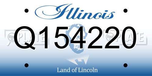 Q154220 Illinois License Plate