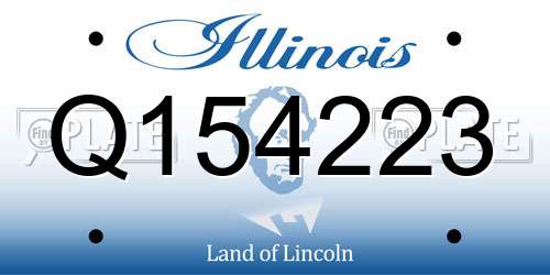 Q154223 Illinois License Plate