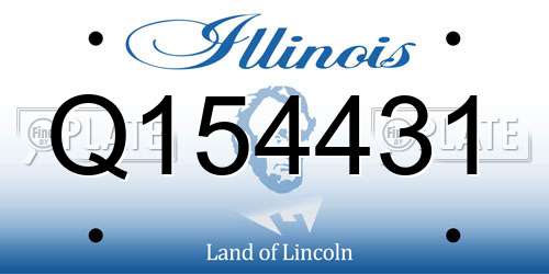 Q154431 Illinois License Plate