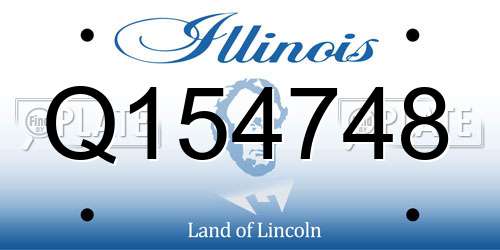 Q154748 Illinois License Plate