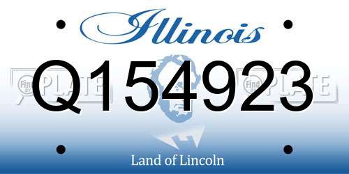 Q154923 Illinois License Plate