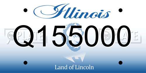 Q155000 Illinois License Plate