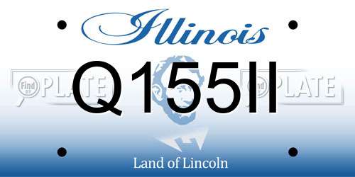 Q155II Illinois License Plate
