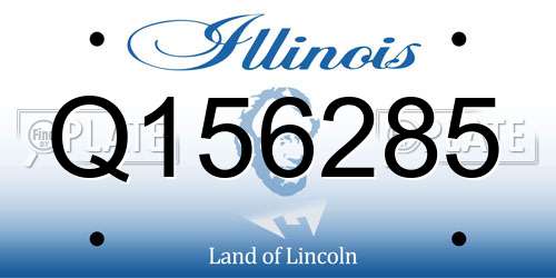 Q156285 Illinois License Plate