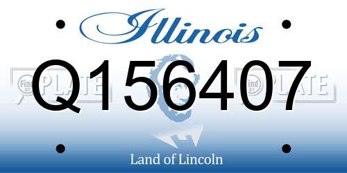 Q156407 Illinois License Plate