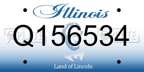 Q156534 Illinois License Plate