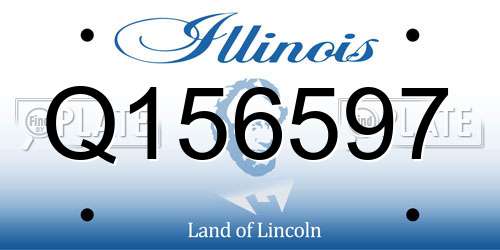 Q156597 Illinois License Plate