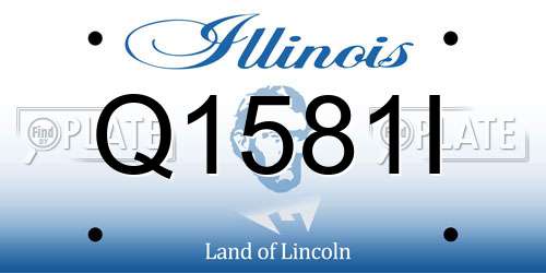 Q1581I Illinois License Plate