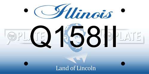 Q158II Illinois License Plate