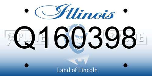 Q160398 Illinois License Plate