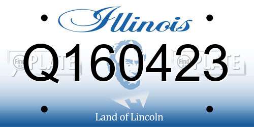 Q160423 Illinois License Plate