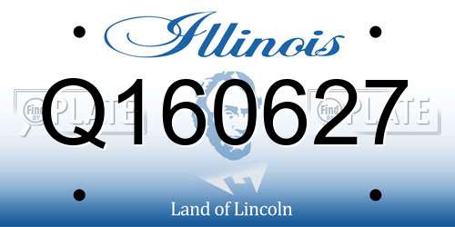 Q160627 Illinois License Plate