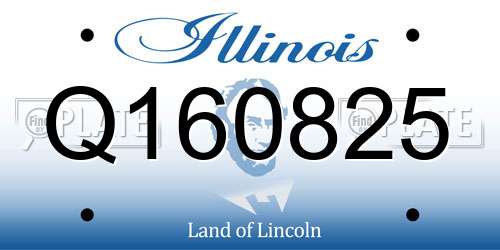 Q160825 Illinois License Plate