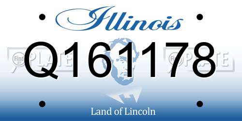 Q161178 Illinois License Plate