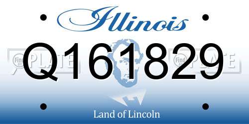 Q161829 Illinois License Plate