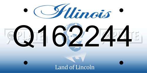 Q162244 Illinois License Plate