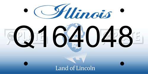 Q164048 Illinois License Plate