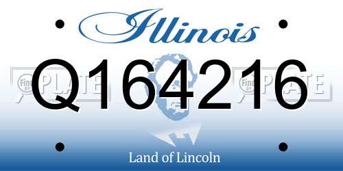 Q164216 Illinois License Plate