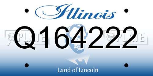 Q164222 Illinois License Plate