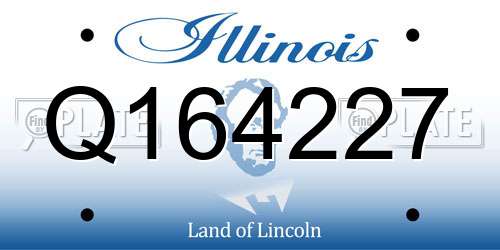 Q164227 Illinois License Plate