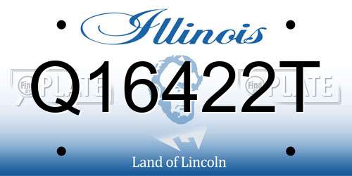 Q16422T Illinois License Plate
