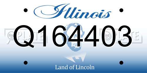 Q164403 Illinois License Plate