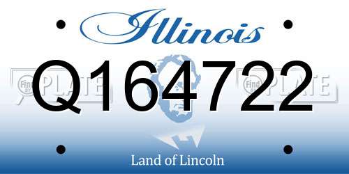 Q164722 Illinois License Plate