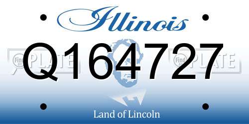 Q164727 Illinois License Plate