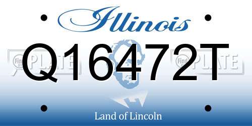 Q16472T Illinois License Plate