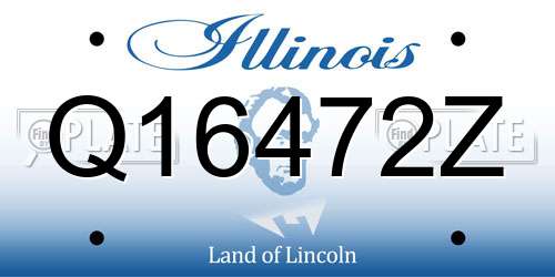 Q16472Z Illinois License Plate