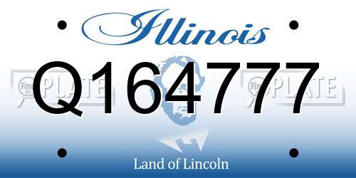 Q164777 Illinois License Plate