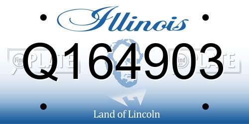 Q164903 Illinois License Plate