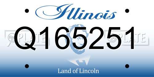 Q165251 Illinois License Plate