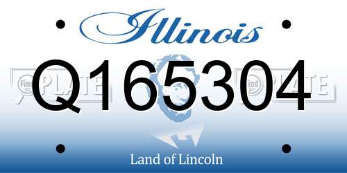 Q165304 Illinois License Plate
