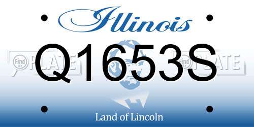 Q1653S Illinois License Plate