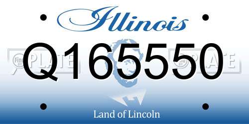 Q165550 Illinois License Plate