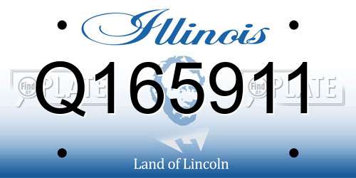 Q165911 Illinois License Plate
