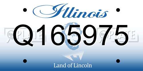Q165975 Illinois License Plate