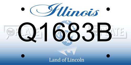Q1683B Illinois License Plate