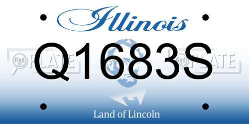 Q1683S Illinois License Plate