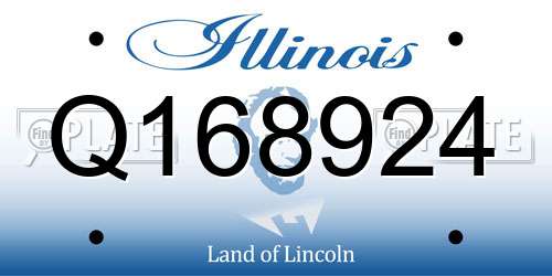 Q168924 Illinois License Plate